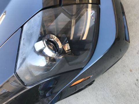 2007 Cadillac CTS - 1st attempt st polishing the headlights.