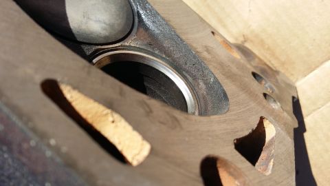 1996 Ford F-250 - Valve seat. Can't remember if this is before or after lapping. I think after? 3 hours per head to do. I think I spent a bit too much time.…