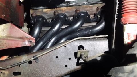 1996 Ford F-250 - Ah, finally! I am at the point where I should have been two weeks ago. Header is there just for mock up. Some of the bolt holes that did no…