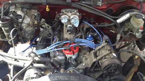 1996 Ford F-250 - It is an engine again! Note: Ford Racing 302 wires, PN: FMS-M-12259-C301, fit ALMOST perfect on a 460. Wires for cylinders 3 and 4 are a bi…