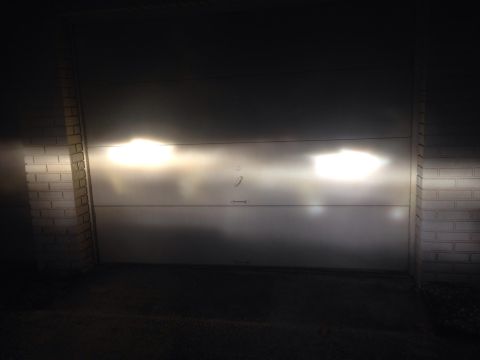 1996 Ford Bronco - old clear lens reflector housing. they were very bright but also very blinding. not very good light distribution either