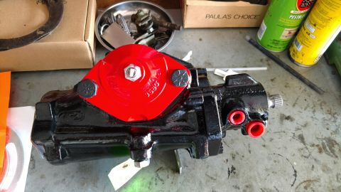 1992 Ford Bronco - Red head steering gear, this should finally remove the remaining slop my steering system. Gear box itself was $266 plus $100 core charge wh…