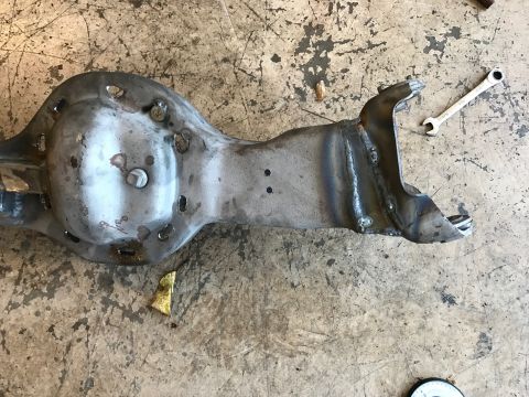 1996 Ford Bronco - Custom fabricated rear axle housing, likely for off-road or performance modification.