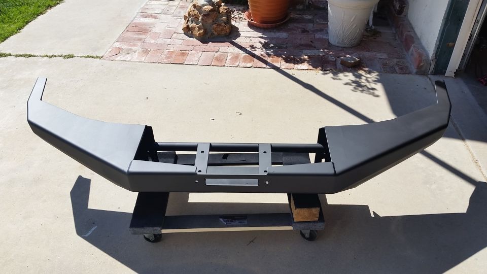 Used Flat black Rust corrosion paint for the bumper. Turned out pretty good.