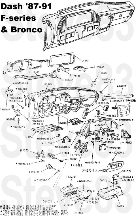 1983 Ford Bronco - '87-91 Dash IF THE IMAGE IS TOO SMALL, click it.
