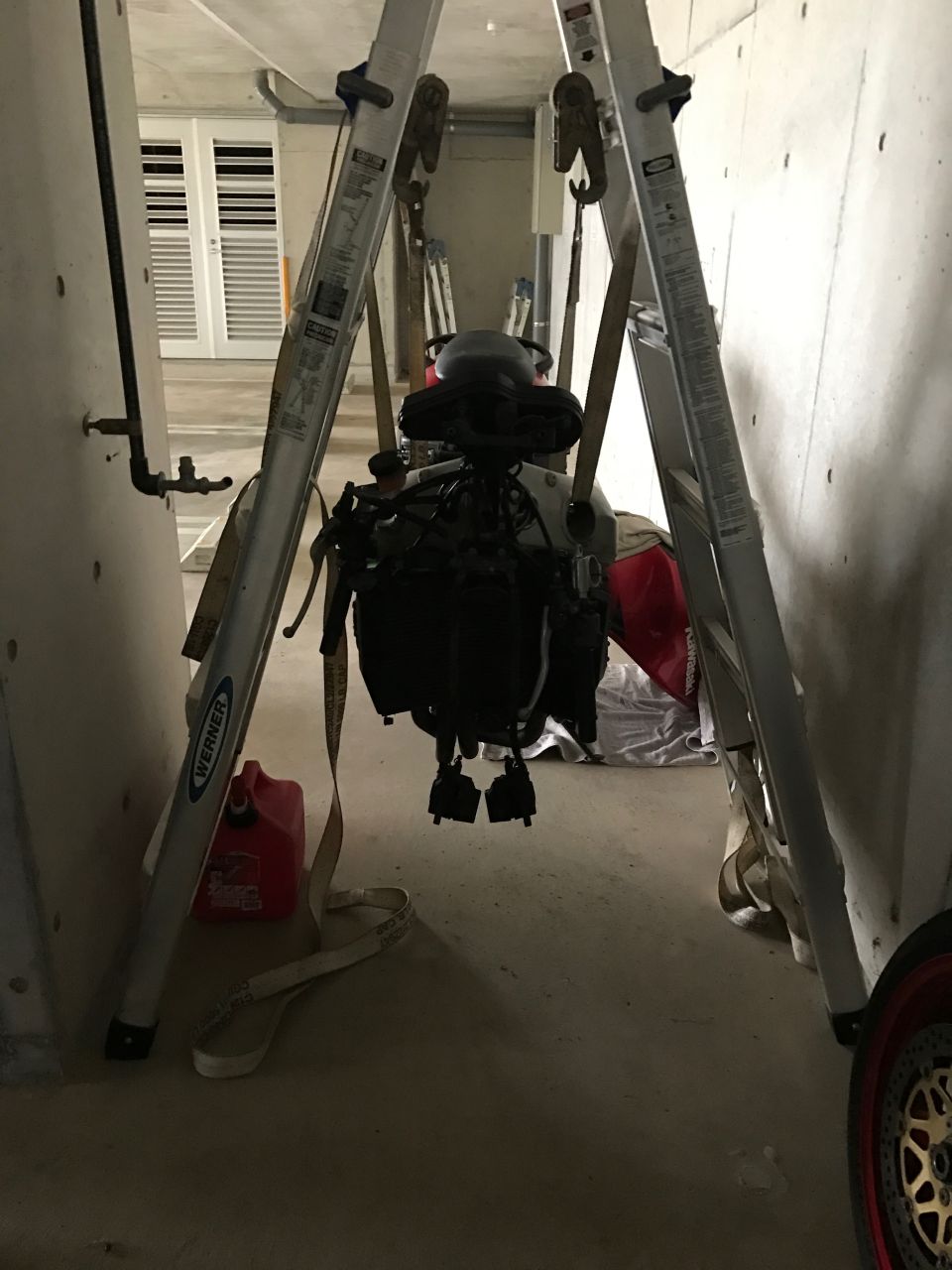 ZX9R Front End Removal Using Ladder