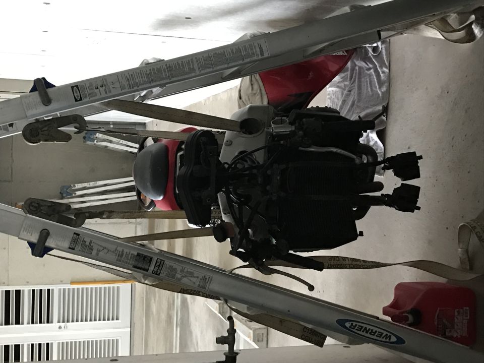 ZX9R Front End Removal Using Ladder