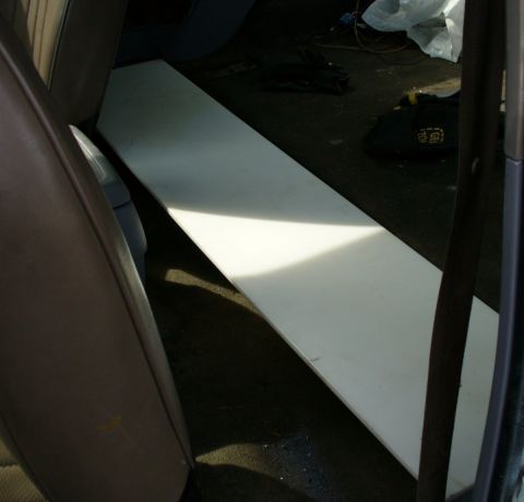 1992 Ford Bronco - Storage box idea, hinged where the rear seats would bolt up, and doubling as a latch-able gate to keep cargo from sliding forward.