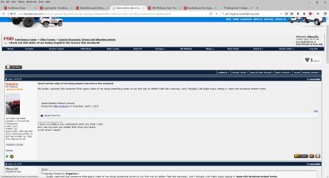 1996 Ford Bronco - Screenshot of a forum thread discussing a video of a Ford Bronco.