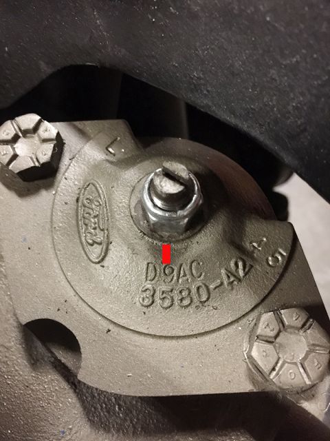 1978 Ford Bronco - This close-up shows a Ford part with casting numbers, indicating it's a component from a Ford vehicle.