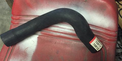 1978 Ford Bronco - A black radiator hose is shown with a label indicating part number 70812.
