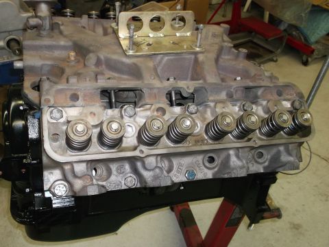 1964 Ford Galaxie - Close-up view of a V8 engine block, showing valve springs and part of the intake manifold.