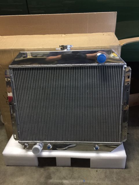 1978 Ford Bronco - A new aluminum radiator is shown, ready for installation in a vehicle.