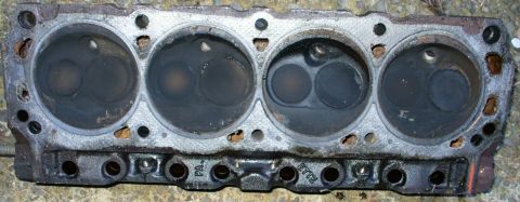 1992 Ford Bronco - Drivers side head. Cylinder #7 doesn't look fully seated (gunk around the lip), which could explain that one being the low compression on t…