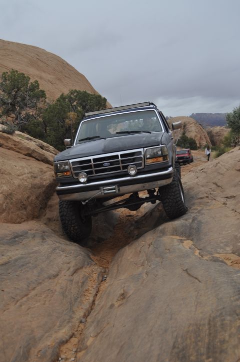 1991 Ford Bronco - This 1991 Ford Bronco tackles a challenging rocky path during an off-road excursion.