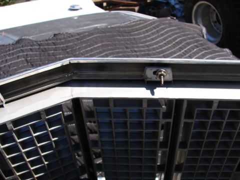 1973 Ford Ranchero - Close-up of a 1973 Ford Ranchero grille, showing a toggle switch installed.