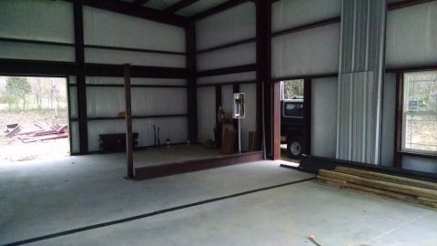 2004 Land Rover Land Rover - I moved the mezzanine framing inside, but I'm not looking forward to lifting the 4 large beams.