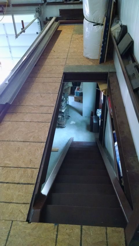 2004 Land Rover Land Rover - The stairs came out just the way I imagined - large enough to carry big stuff up here, but still out-of-the-way. I wasn't sure if I'd need…