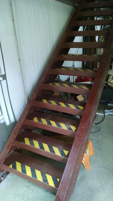 2004 Land Rover Land Rover - I found a 60' roll of 2" grip tape for $24, so this is 2 strips on each tread. I even managed to get each pair's stripes to line up so…