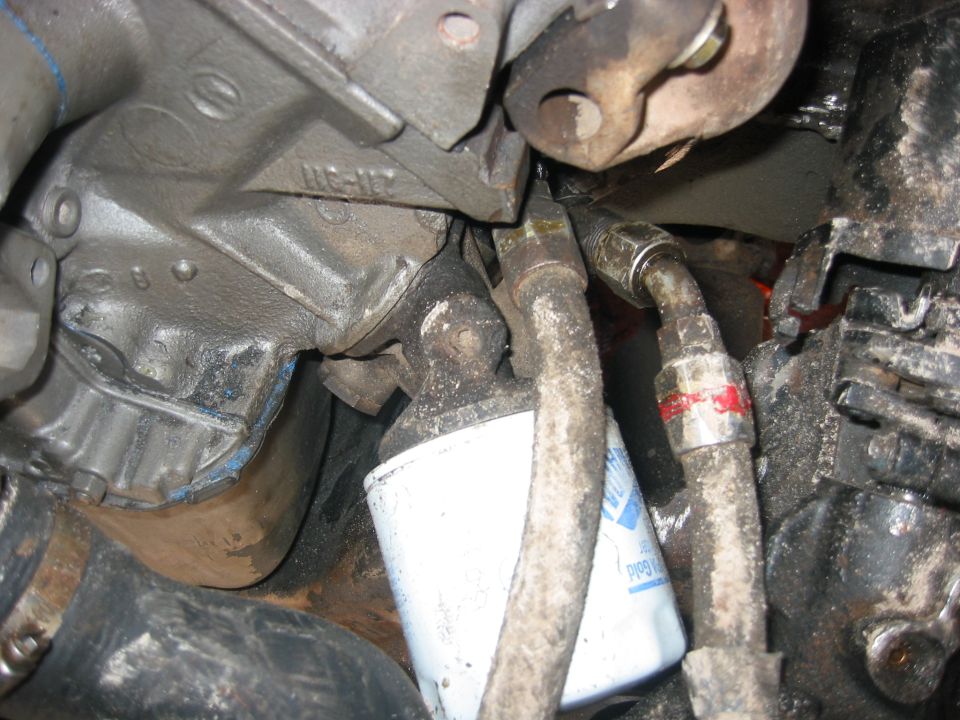This is how the filter sits with the hoses going the best way straight out to the front. Notice the unneeded hacking of the frame, courtesy of me.
