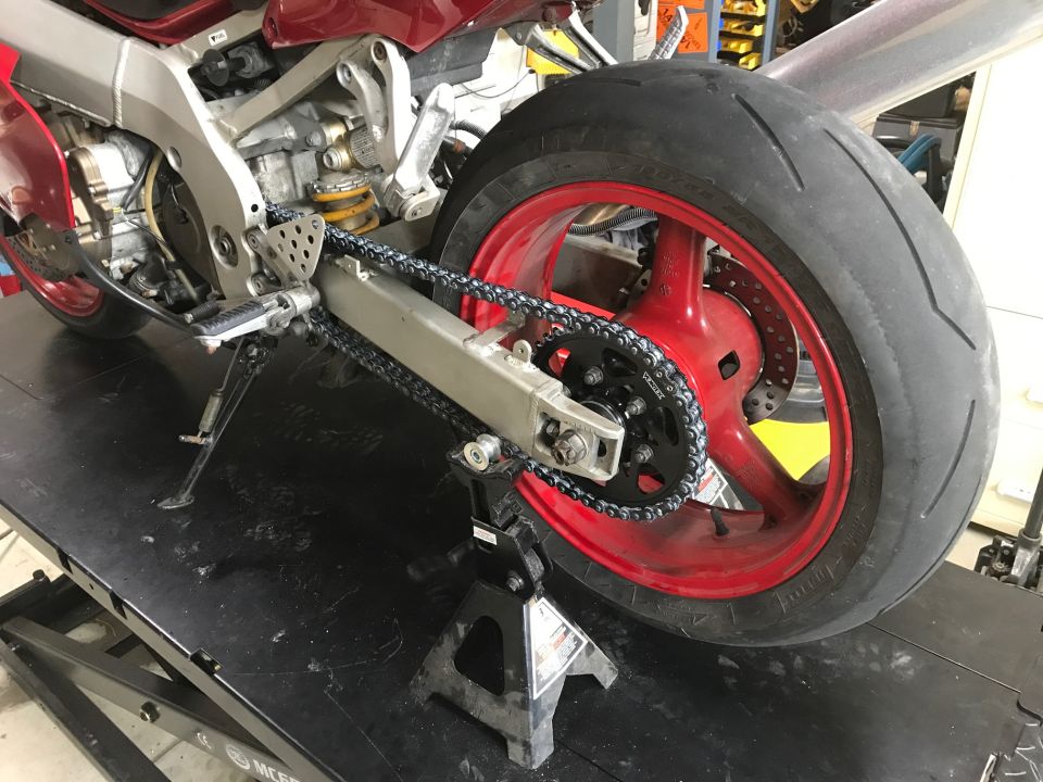 1998 ZX9R Vortex 525 Chain and Sprocket Install