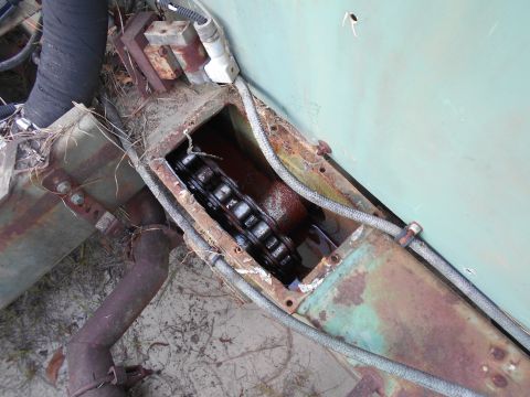1992 Ford Bronco - Close-up view of a corroded mechanical component, possibly part of a larger machine or vehicle.