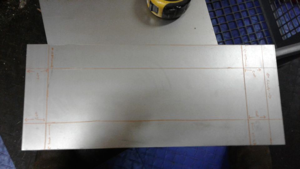 Layout for the box bends and cuts