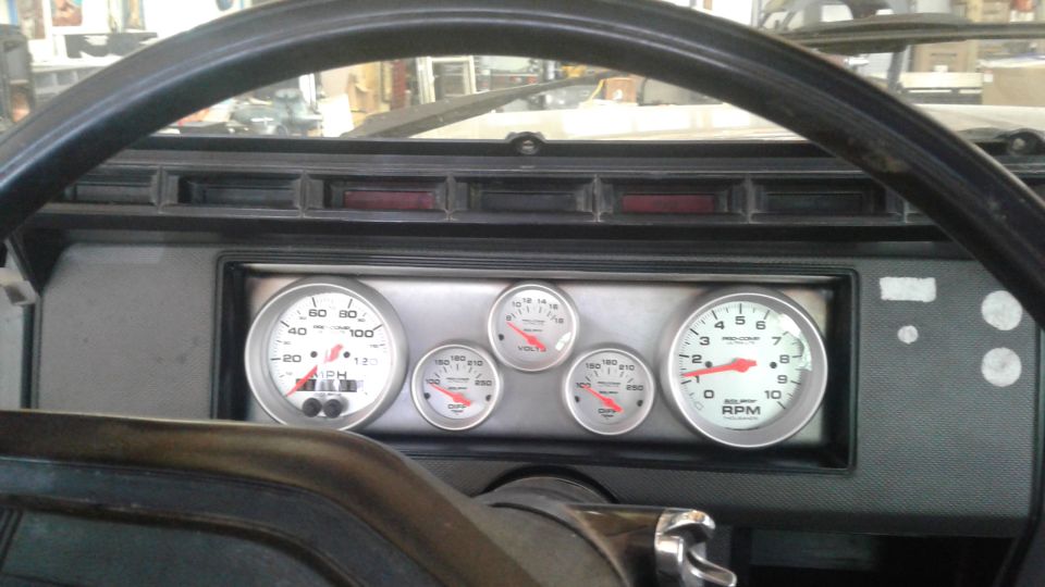 Gauges slid in