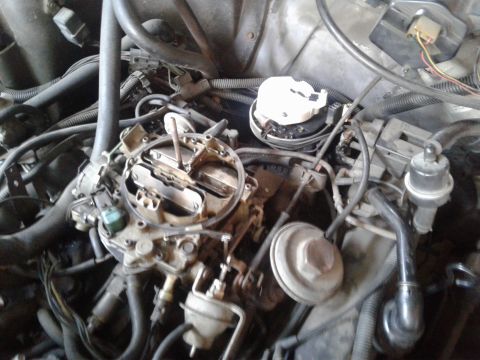 1984 Buick Electra - Engine bay detail with carburetor and distributor visible.