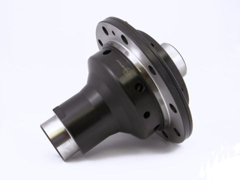 1990 Ford Bronco - A black differential housing with a silver input shaft is shown against a white background. The housing has a circular flange with multiple…