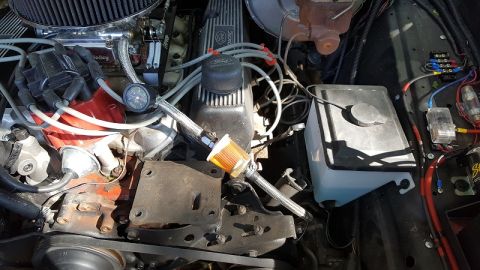 1978 Ford Bronco - Re-Routed fuel line