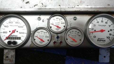 1985 Ford Bronco - Warning lights and blinkers positioned and drilled