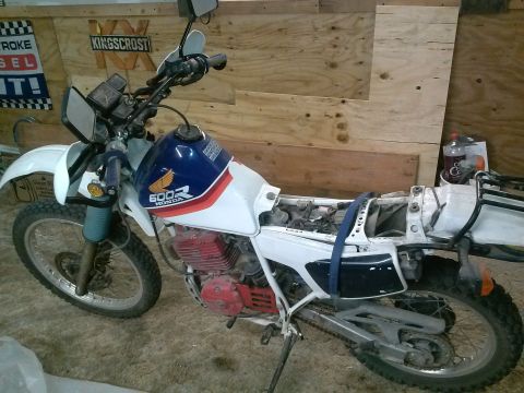 1987 Honda XL600R - Yes that is carpet in my garage. It was out of my living room. Not nice enough for inside, but palatial for the garage. It was really nice…
