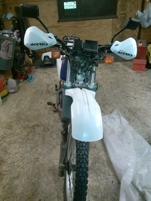 1987 Honda XL600R - new bark busters mounted up