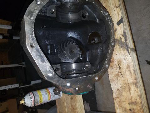 1996 Ford Bronco - Close-up view of a rear axle differential assembly, likely a component from a vehicle.