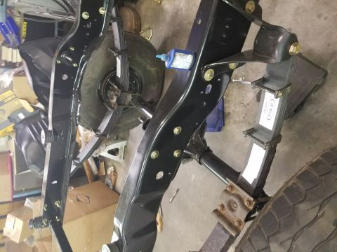 1996 Ford Bronco - The image shows the chassis and suspension parts of a vehicle, not a complete vehicle.