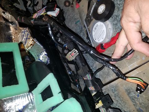 1994 Ford Bronco - Photograph of an automotive wiring harness with multiple connectors, not a technical document.