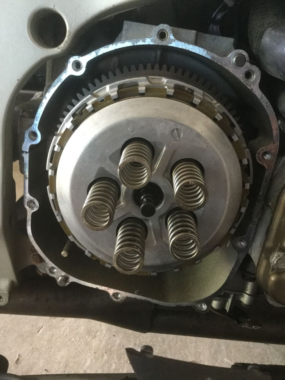1998 ZX9R EBC clutch spring install