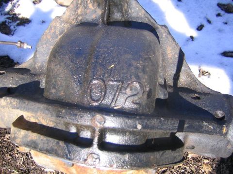 1978 Ford Bronco - Close-up of a differential housing showing the cast numbers 072. The registry claims this is from a 1978 Ford Bronco, but this part alone d…