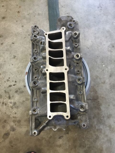 1989 Ford Bronco - Aluminum intake manifold with six ports, likely for a V8 engine.