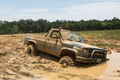 1978 Chevrolet C/K Pickup - pass side.. 3' deep... drivers... 4-5' deep!!!!