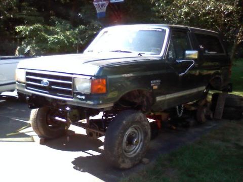 1989 Ford Bronco - This 1989 Ford Bronco is shown in a 3/4 front view while elevated on blocks.