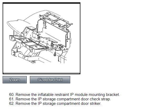 Service manual steps 60-62 with line drawing of IP module mounting bracket