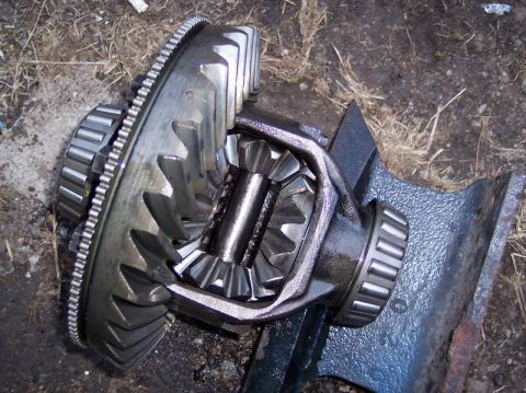 1978 Ford Bronco - Close-up view of a differential gear assembly, showing the ring gear and pinion gears.