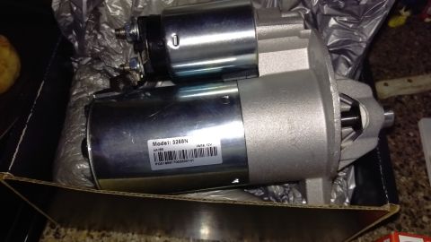 1994 Ford Bronco - Photograph of a starter motor (model 3268N) in its packaging, not a technical document.