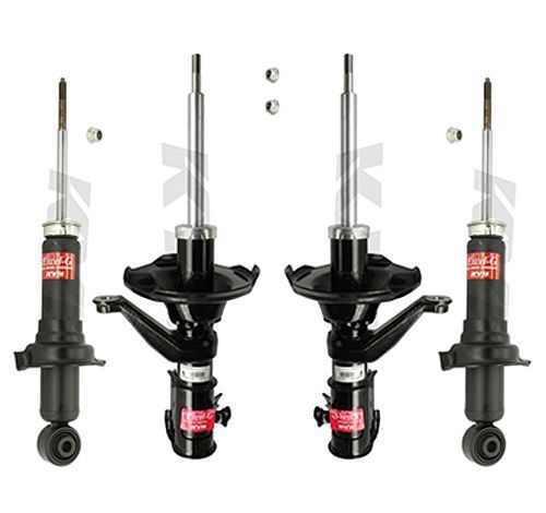 Four black KYB Excel-G struts with hardware