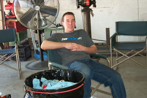 1996 Ford Bronco - This is Dustin doing what he does best (In his mind) SUPERVISING!!!!! Or just sitting on his ass, you decide.