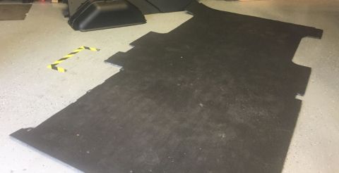 1978 Ford Bronco - 2017 Ford Transit Mat, going to see if it will fit in the Bronco with some trimming.
