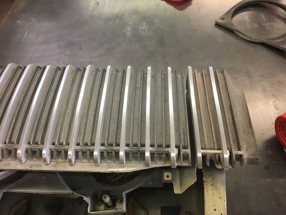 Grille after straightening