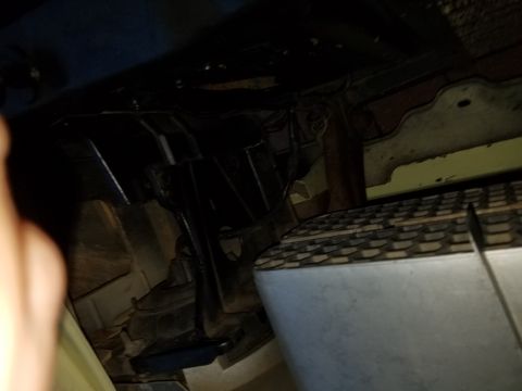 1971 Ford Mustang - Undercarriage components including exhaust and fuel tank are visible in this photo. Supermotors.net logo present.